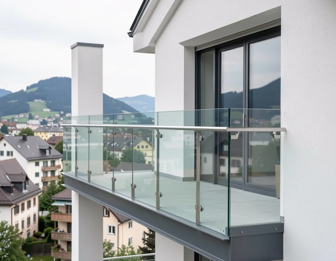 Illustration d’un garde-corps vitré sur un balcon